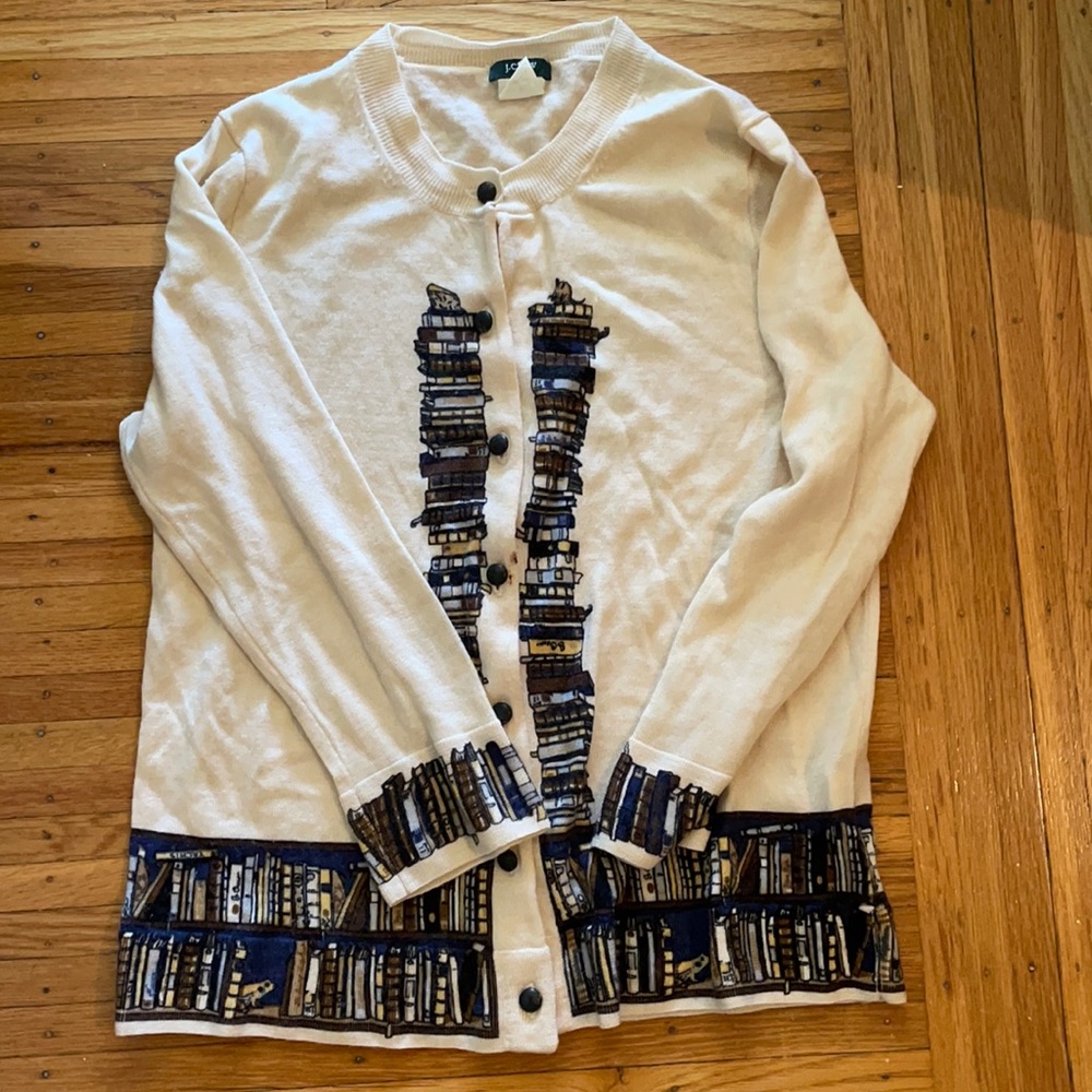 Rare J.Crew Bookshelf Cardigan